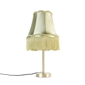 Klasična stolna lampa od mesinga sa bakinim sjenilom zelena 30 cm - Simplo