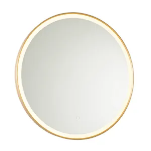 Kupaonsko ogledalo zlatno 70 cm uklj. LED s prigušivačem na dodir - Miral
