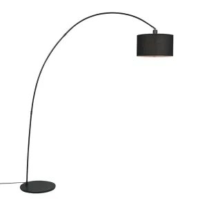 Moderna lučna svjetiljka crna - Vinossa
