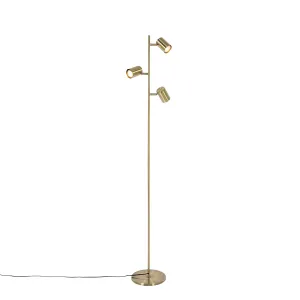 Moderna podna lampa brončana 3 svjetla - Jeana