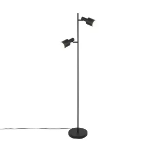 Moderna podna lampa crna 2 svjetla - Stijn