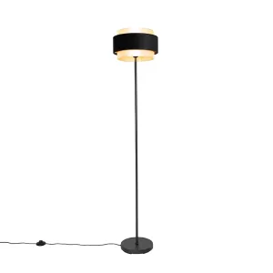 Moderna podna lampa crna sa zlatom - Elif