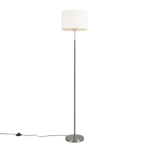 Moderna podna svjetiljka bijela okrugla - VT 1