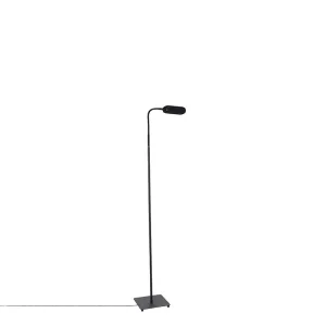 Moderna podna svjetiljka crna s LED diodom u 4 koraka - Botot