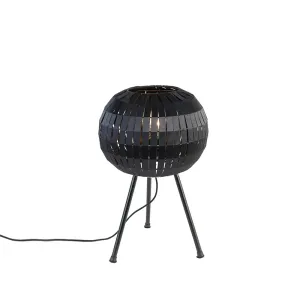 Moderna stolna lampa tronožac crna - Zoë