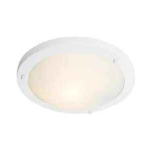 Moderna stropna svjetiljka bijela 31 cm IP44 - Yuma