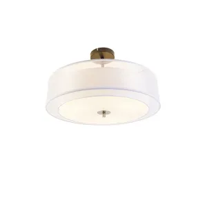 Moderna stropna svjetiljka bijela 50 cm 3-svjetlo - Drum Duo #202224