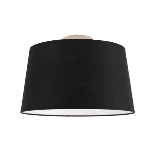 Moderna stropna svjetiljka bijela s crnom hladom 35 cm - Combi