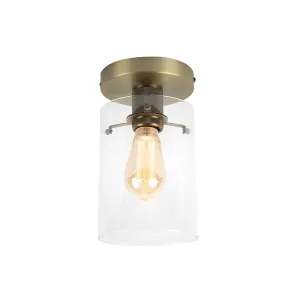 Moderna stropna svjetiljka brončana sa staklom - Kupola