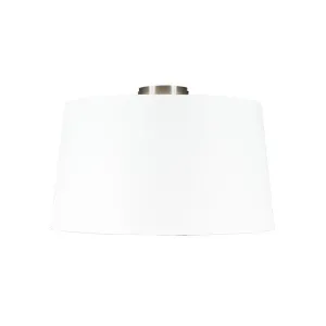 Moderna stropna svjetiljka čelik s bijelom hladom 45 cm - Combi