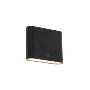 Moderna vanjska zidna svjetiljka crna 11,5 cm uklj. LED IP65 - Bat