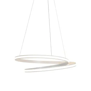 Moderna viseća svjetiljka bijela 74 cm uklj. LED prigušiva - Rowan