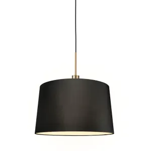 Moderna viseća svjetiljka brončana s nijansom 45 cm crna - Combi 1
