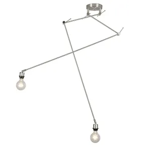 Moderna viseća svjetiljka čelik bez sjene - Blitz II