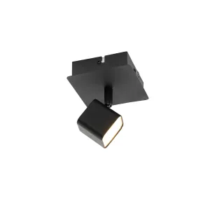 Moderna zidna lampa crna uklj. LED s prekidačem - Nola
