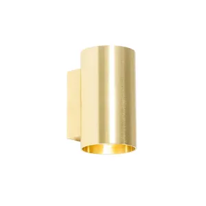 Moderna zidna lampa zlatna okrugla - Sandy