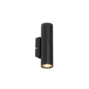Moderna zidna svjetiljka crna 2-svjetlo - Jeana