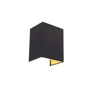 Moderna zidna svjetiljka crna i zlatna - Vete