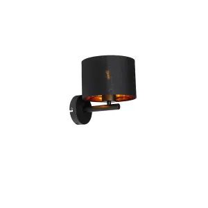 Moderna zidna svjetiljka crna sa zlatom - VT 1 #337846