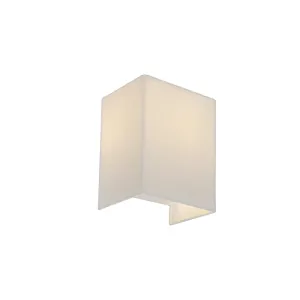 Moderna zidna svjetiljka juta bijela - Vete