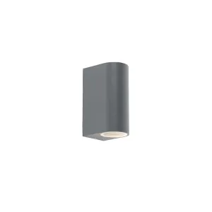Moderna zidna svjetiljka tamno siva IP44 - Ben 2