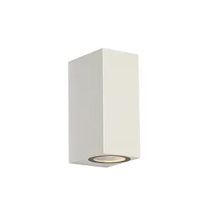 Moderna vanjska zidna svjetiljka bijela plastika 2 svjetla - Baleno