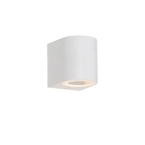 Moderna vanjska zidna svjetiljka bijela plastična ovalna - Baleno