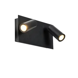 Moderna vanjska zidna svjetiljka crna s LED 2 svjetla IP54 - Simon