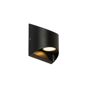 Moderna vanjska zidna svjetiljka crna s LED 2 svjetla IP54 - Mal