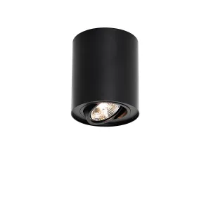 Moderni stropni reflektor crni rotirajući i nagibni AR70 - Rondoo Up