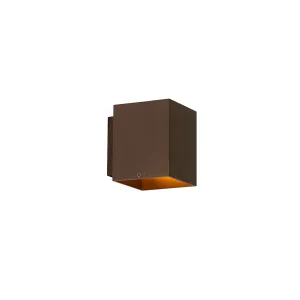 Moderna zidna lampa tamno brončana četvrtasta - Sola