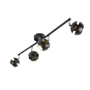 Moderni reflektor 4-svjetlo crne boje sa zlatnim interijerom - Buell Deluxe