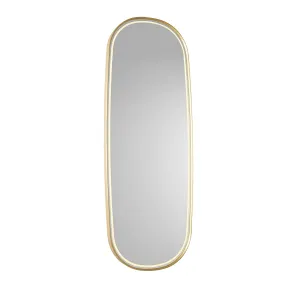 Moderno kupaonsko ogledalo zlatno s LED diodom i prigušivačem na dodir - Geraldien