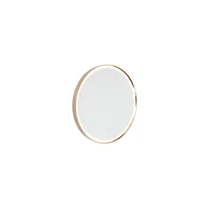 Ogledalo za kupaonicu bakreno 50 cm, uključujući LED s prigušivačem na dodir - Miral