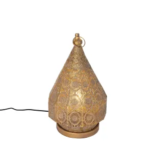Orijentalna stolna lampa zlatna 26 cm - Mowgli