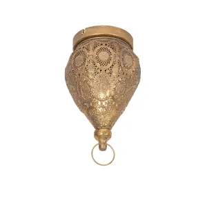 Orijentalna stropna lampa zlatna 19 cm - Mowgli