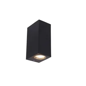Pametna zidna svjetiljka crna od plastike, uključujući 2 WiFi GU10 - Baleno II