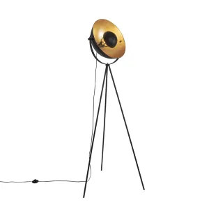 Podna svjetiljka crna sa zlatom 42 cm podesivi stativ - Magnax