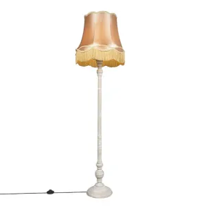Podna svjetiljka siva sa zlatnom hladom Granny - Classico