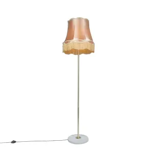 Retro podna svjetiljka mesing sa Granny hladom zlatna 45 cm - Kaso