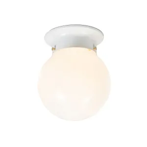 Retro stropna svjetiljka bijelo opal staklo - Scoop