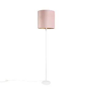 Romantična podna svjetiljka bijela s ružičastom nijansom 40 cm - Simplo