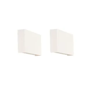 Set od 2 moderne zidne lampe bijele boje - Otan