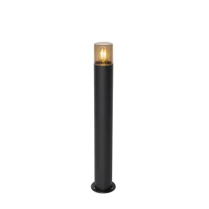 Samostojeća vanjska svjetiljka crna sa dimnim sjenilom 70 cm - Odense