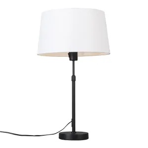 Stolna svjetiljka crna s bijelom hladom podesiva 35 cm - Parte
