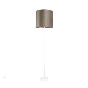 Svjetiljka za hranjenje bijela s blijedo hladom i zlatnom unutrašnjošću 40 cm - Simplo