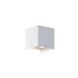 Vanjska zidna svjetiljka bijela uklj. LED 2 svjetla IP54 - Edwin