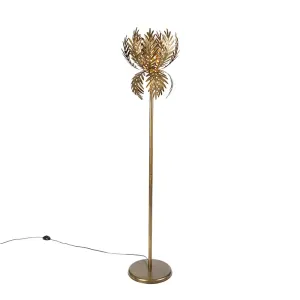 Vintage podna lampa zlatna - Botanica Simplo