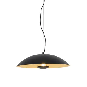 Vintage viseća svjetiljka crna sa zlatom 60 cm - Emilienne Novo