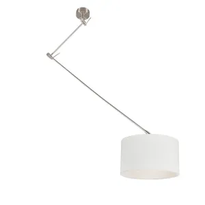Viseća svjetiljka čelik s bijelom podesivom hladom 35 cm - Blitz I